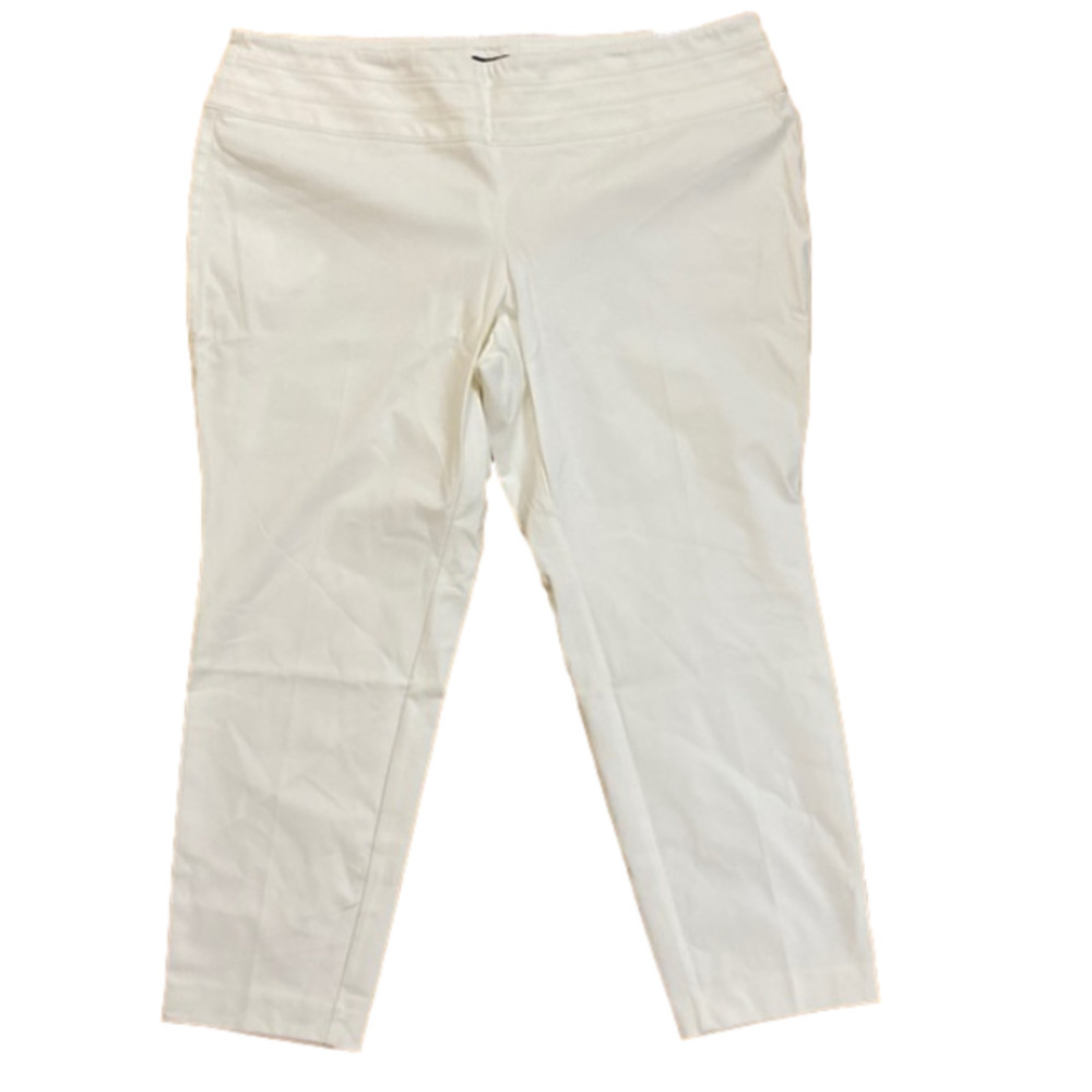 NWT Alfani white pants woman’s plus size 24W skinny leg classy stretchy pants